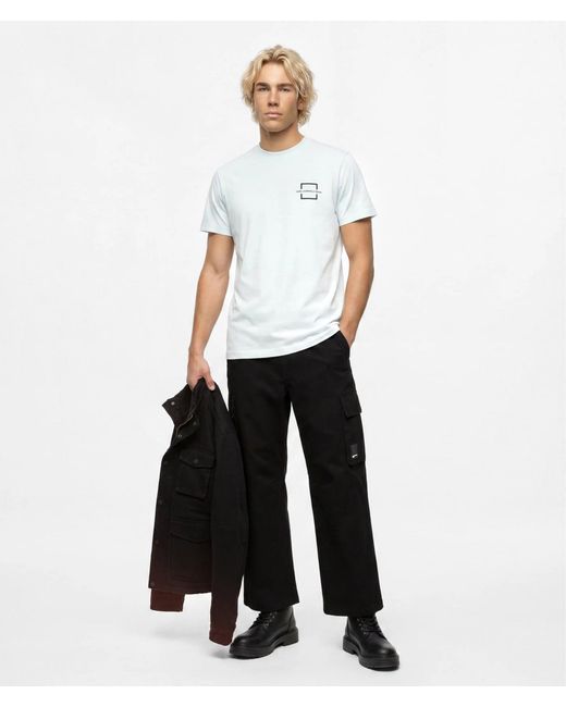 KL Jeans White Box Logo T-Shirt for men