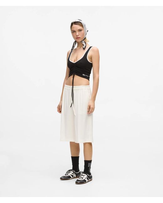 KL Jeans Black V-Neck Ruched Tank Top