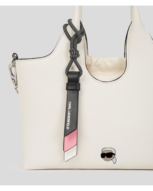 Karl Lagerfeld Natural Ikon Small Grainy Tote Bag