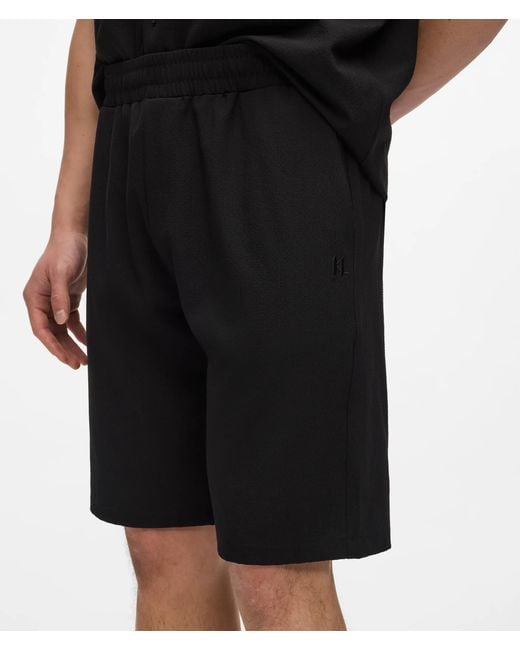 Karl Lagerfeld Black Monogram Shorts for men