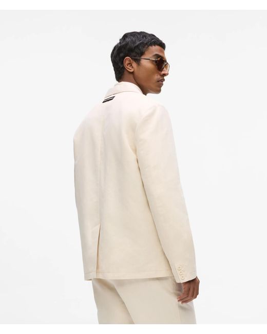 Karl Lagerfeld Natural Linen Blazer for men