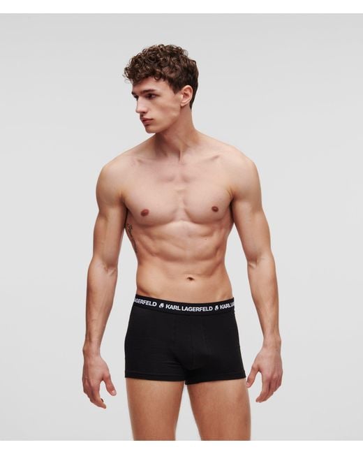 Karl Lagerfeld Black Logo Trunks – 5-Pack for men