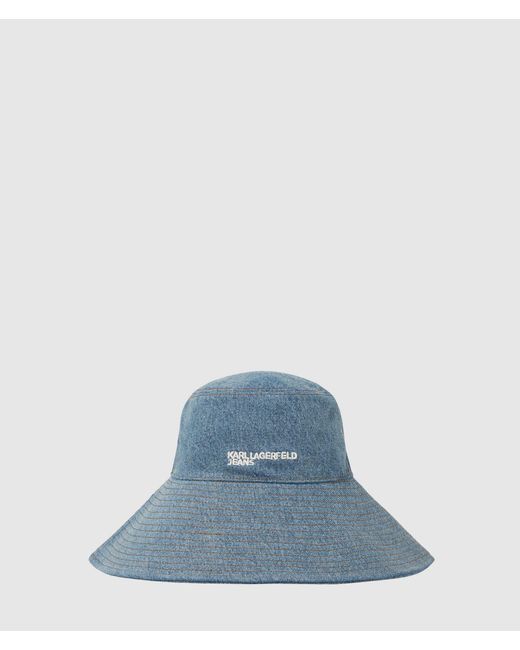 KL Jeans Blue Denim Wide-Brim Bucket Hat