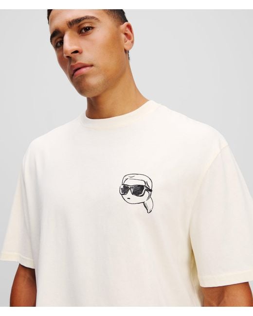 Karl Lagerfeld White Ikon T-Shirt for men