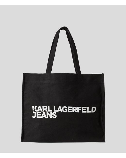 Sac Cabas En Toile Klj Karl Lagerfeld en coloris Black