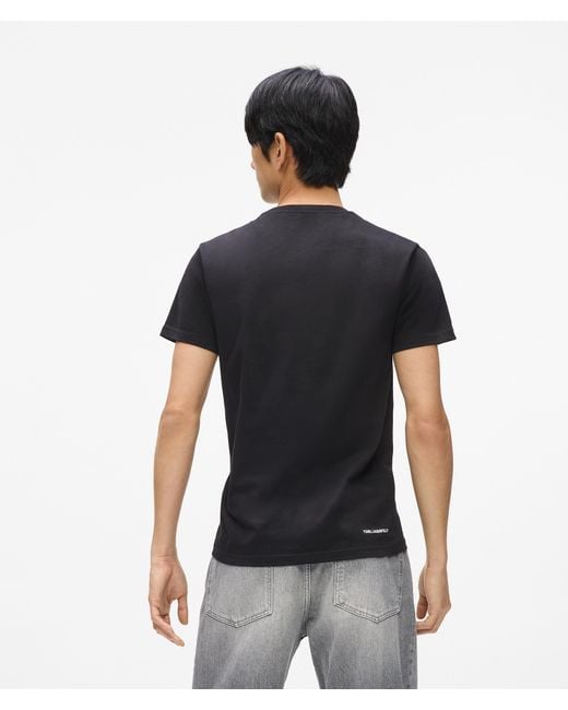 Karl Lagerfeld Black Rue St-Guillaume Slim T-Shirt for men