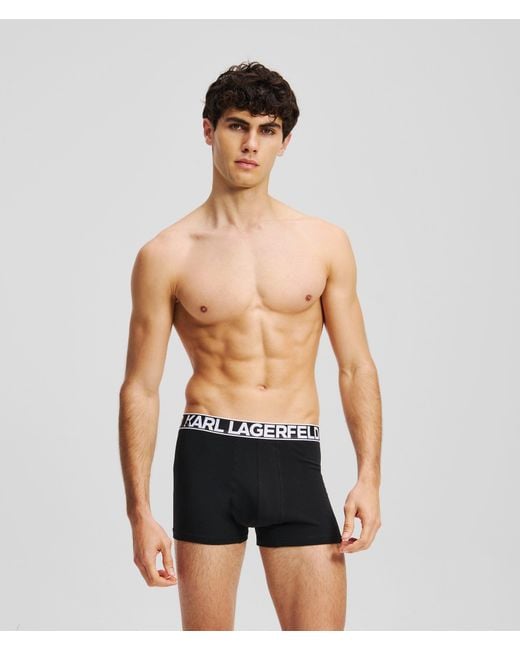 Karl Lagerfeld Black Bold Logo Trunks – 3-Pack for men