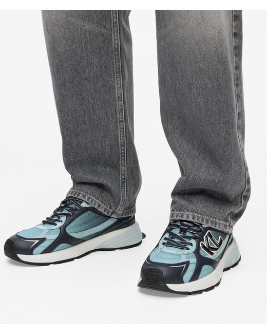 Karl Lagerfeld White Orion Sidetrim Overlay Sneakers for men