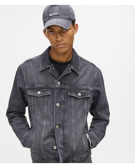 KL Jeans Gray Regular-Fit Denim Jacket for men