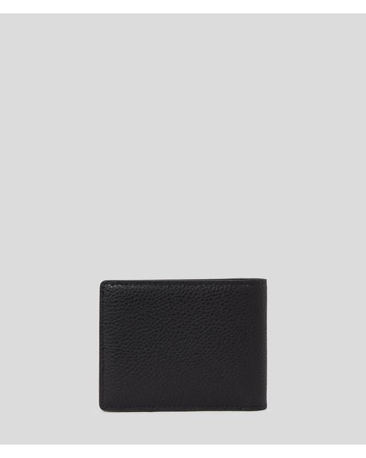 Karl Lagerfeld Black K/plak Leather Bifold Wallet for men