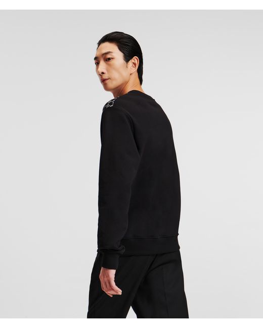 Karl Lagerfeld Black Kl Monogram Sweatshirt for men