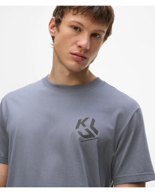 KL Jeans Blue Monogram T-Shirt for men