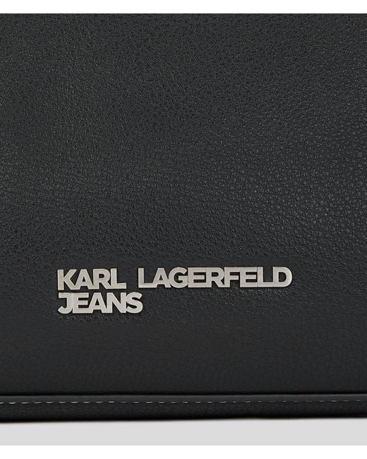 KL Jeans Black Metal Logo Small Shoulder Bag