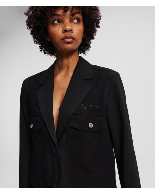 Blazer De Style Utilitaire Karl Lagerfeld en coloris Black