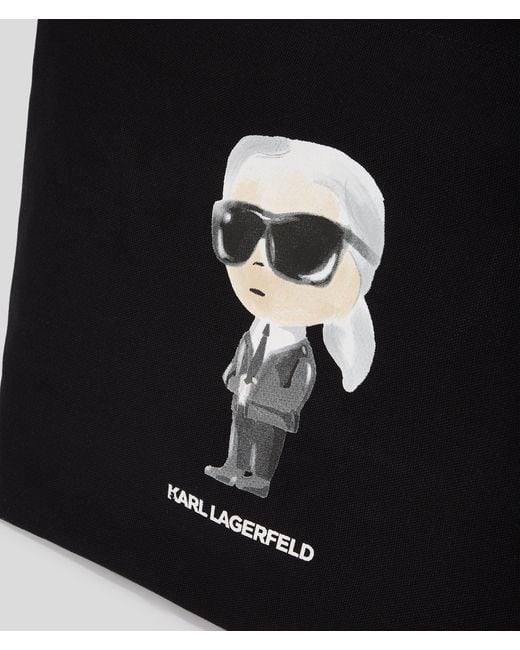 Karl Lagerfeld Black Ikon Aquarelle Shopper