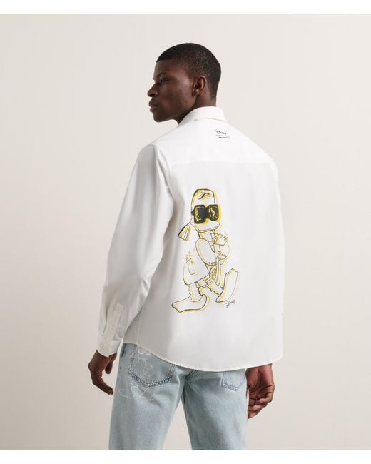 Karl Lagerfeld Disney X Kl Hemd, Mann, Größe in White für Herren