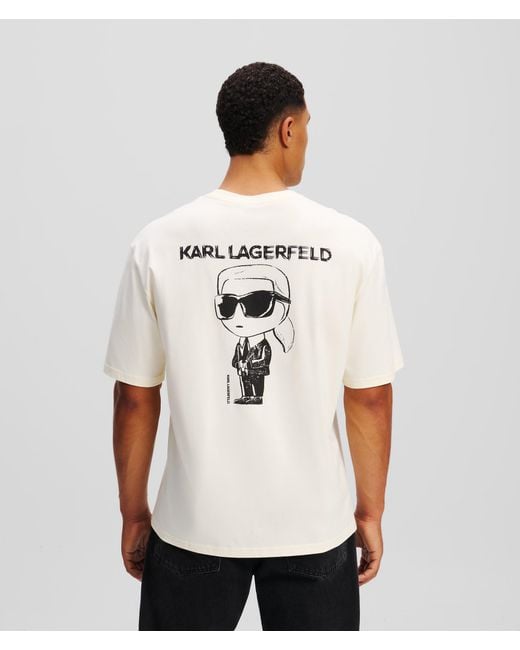 Karl Lagerfeld White Ikon T-Shirt for men