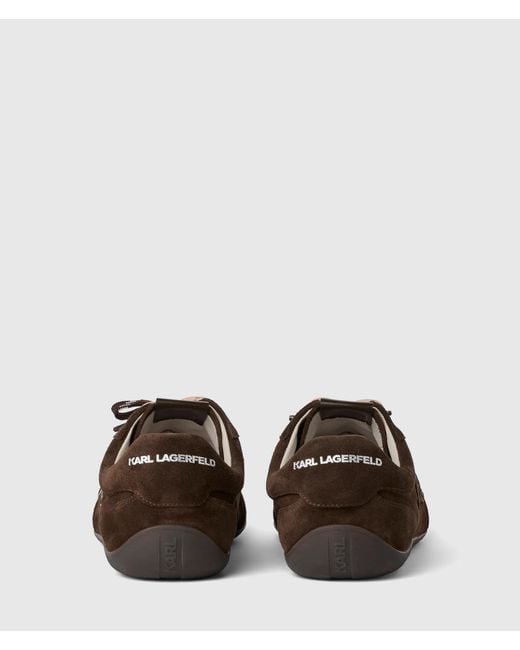 Karl Lagerfeld Brown Altia Suede Signature Sneakers