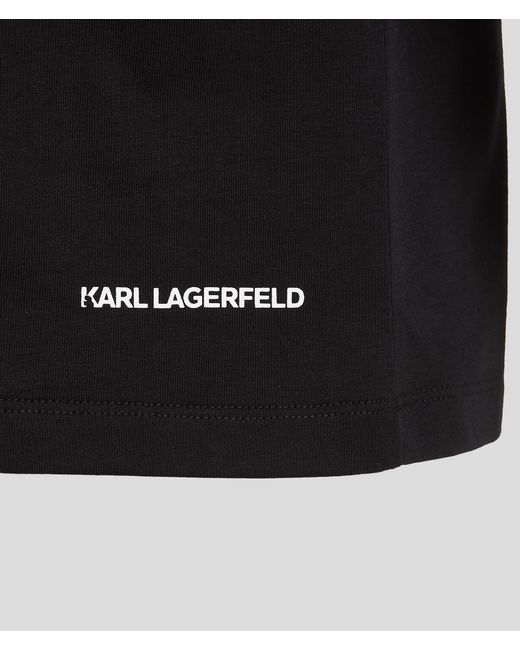 Karl Lagerfeld Black Kl Monogram Pocket T-shirt for men