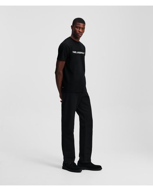 Karl Lagerfeld T-Shirt Mit Karl-Logo, Mann, Größe: Xl in Black für Herren