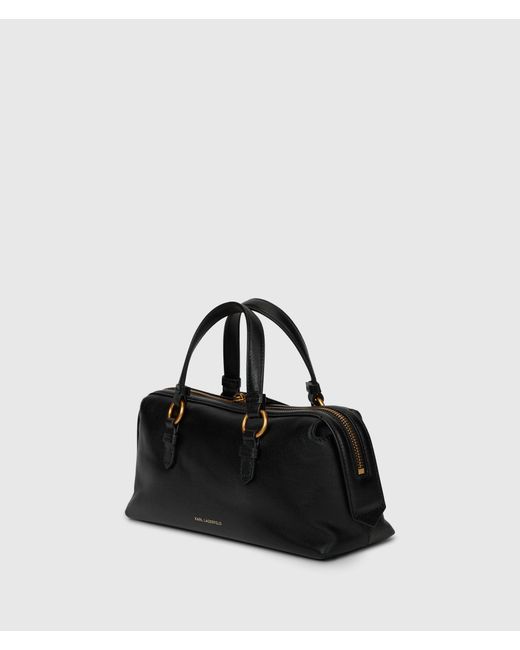 Karl Lagerfeld Black K/Autograph Elongated Bowling Bag