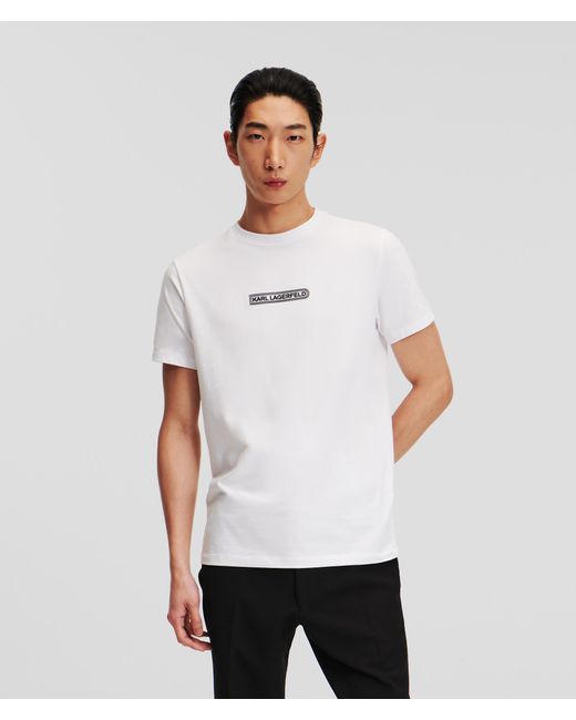 T-shirt À Col Rond Karl Lagerfeld pour homme en coloris White