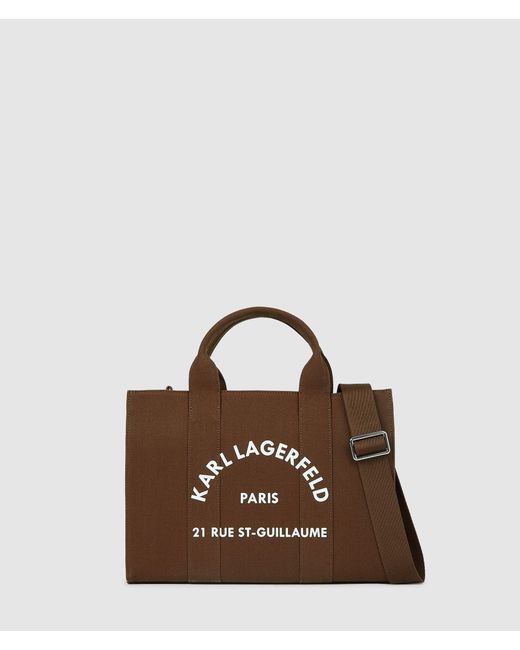 Karl Lagerfeld Brown Rue St-Guillaume Medium Square Tote Bag