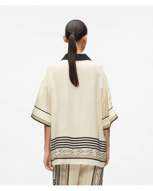 Karl Lagerfeld Natural All-Over-Print Pajama Shirt