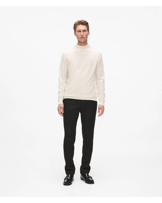 Karl Lagerfeld White Wool Turtleneck Sweater for men