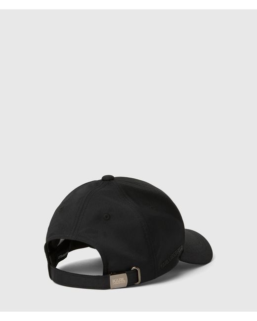 Karl Lagerfeld Black Monogram Baseball Cap for men