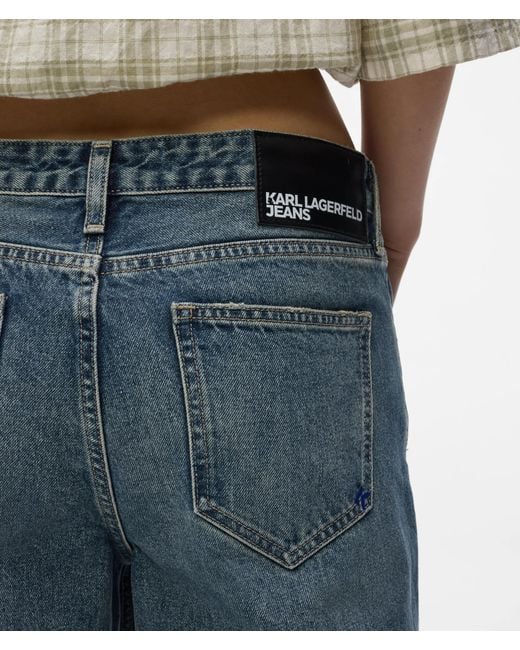 KL Jeans Blue Distressed Mid-Rise Relaxed Jeans
