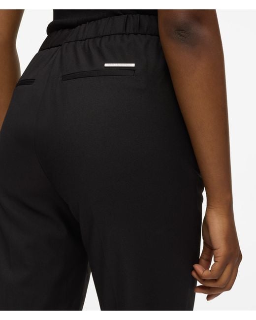 Karl Lagerfeld White Wool-Blend Tailored Pants