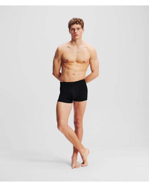Karl Lagerfeld Hotel Karl Boxershorts Mit Metall-Lasche – 3Er-Set, Herren, Größe in Black für Herren