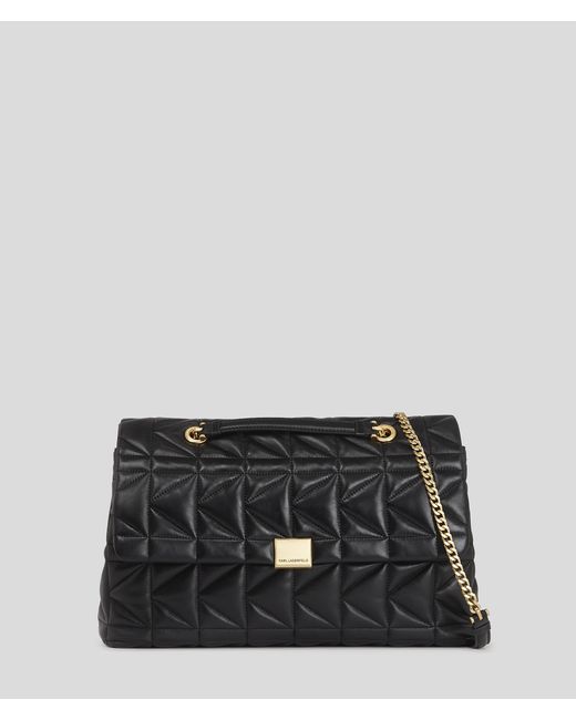 Karl Lagerfeld Black K/kuilt Large Shoulder Bag