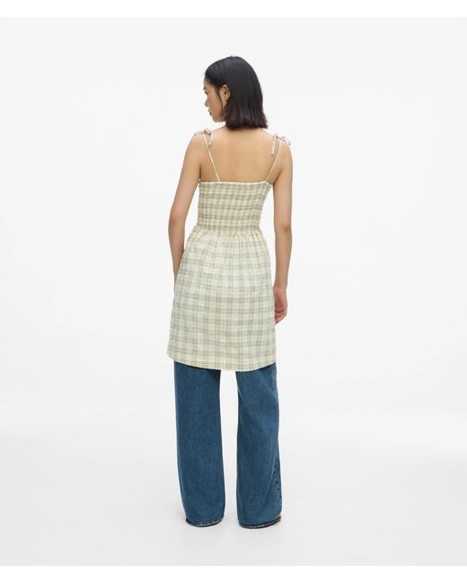 KL Jeans Natural Checked Strappy Dress