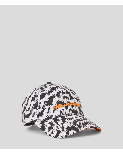 Karl Lagerfeld White K/zebra Cap