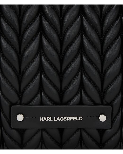 Karl Lagerfeld Black K/Weave Medium Tote Bag