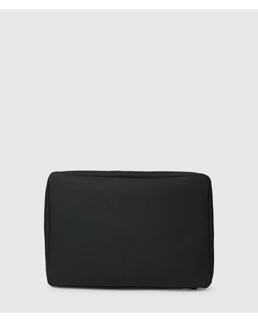 KL Jeans Black Coated Karl Quote Laptop Pouch for men