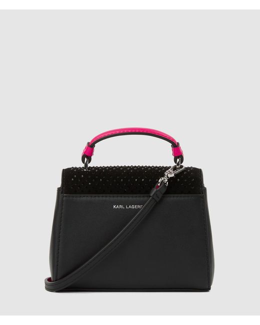 Karl Lagerfeld Black Exclusive K/Autograph Rhinestone Nano Bag