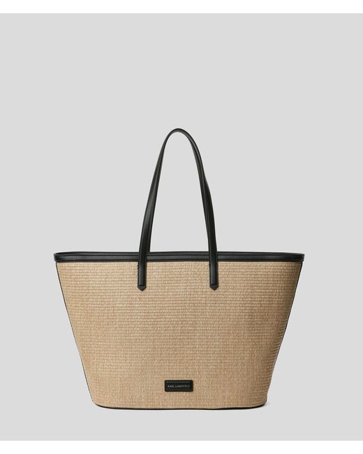 Sac Cabas En Raphia Rue St-guillaume Karl Lagerfeld en coloris Brown