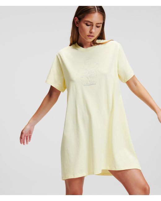 Karl Lagerfeld Natural K/ikonik T-shirt Pajama Dress