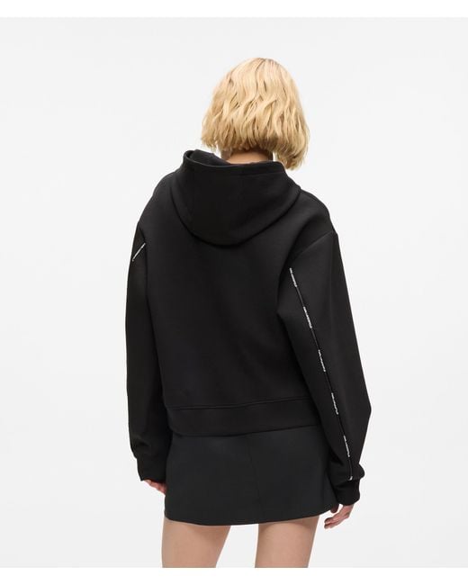 Karl Lagerfeld Black Logo Tape Hoodie
