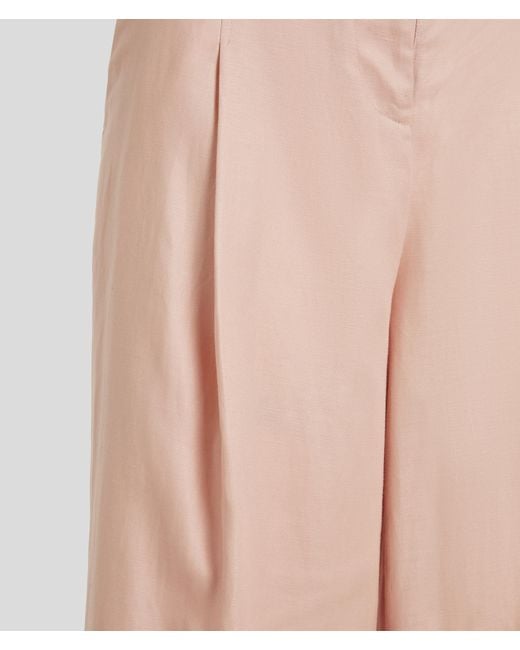 Karl Lagerfeld Natural High-rise Wide-leg Pants