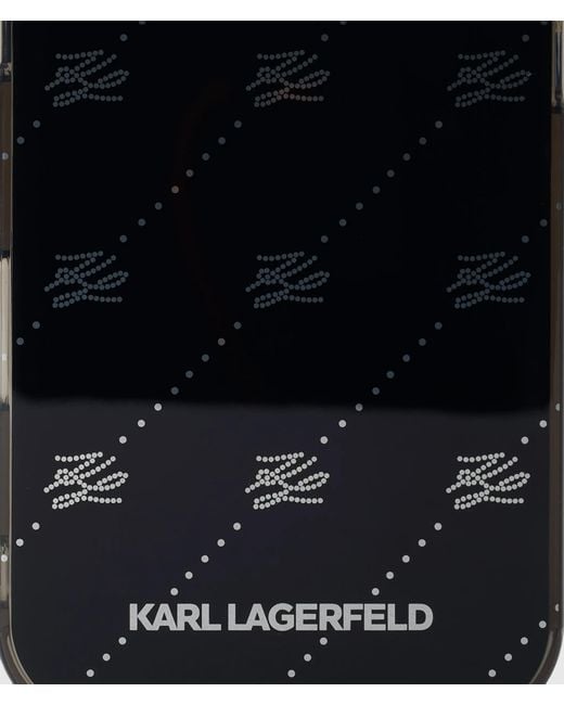 Karl Lagerfeld Black All-Over Autograph Iphone 16 Pro Case