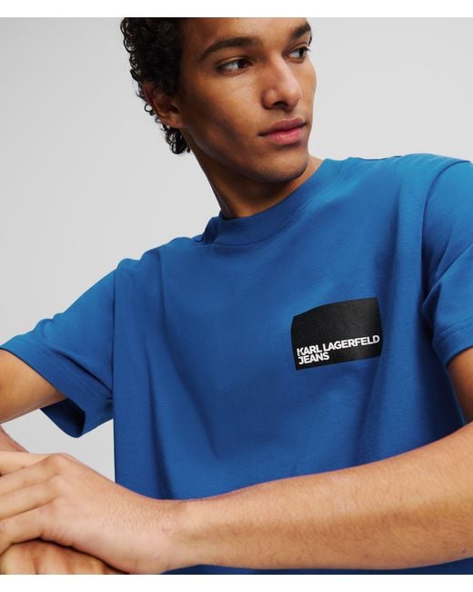 KL Jeans Blue Box Logo T-Shirt for men