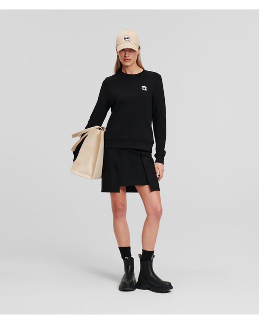 Karl Lagerfeld Black K/ikonik Patch Sweatshirt