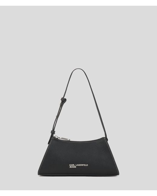 KL Jeans Black Metal Logo Small Shoulder Bag