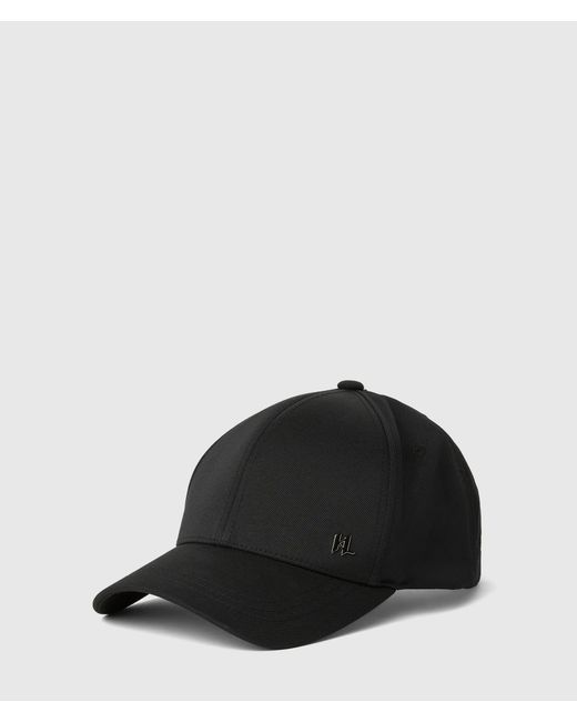 Karl Lagerfeld Black Monogram Baseball Cap for men