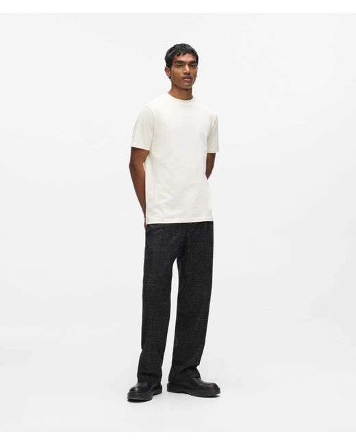 Karl Lagerfeld White Crew Neck T-Shirt for men
