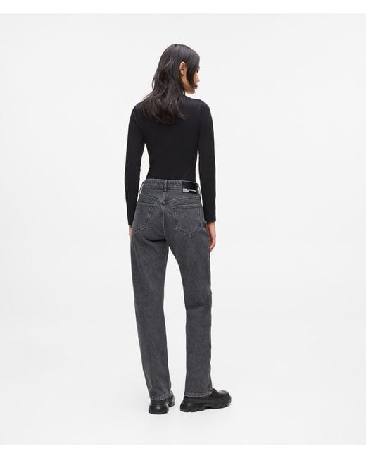 KL Jeans White High-Rise Straight Jeans